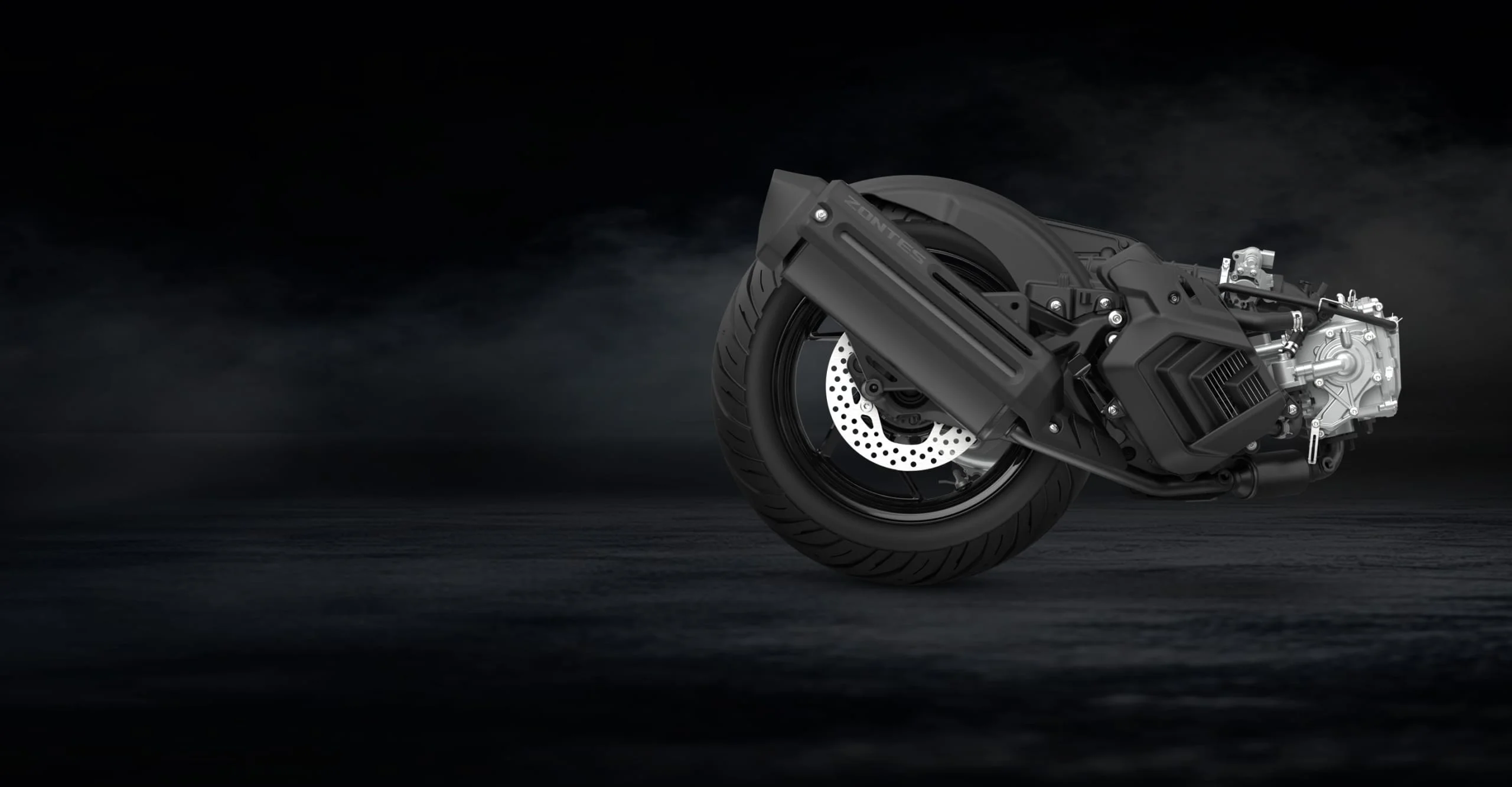 A Zontes V125 motorja és erőátvitele